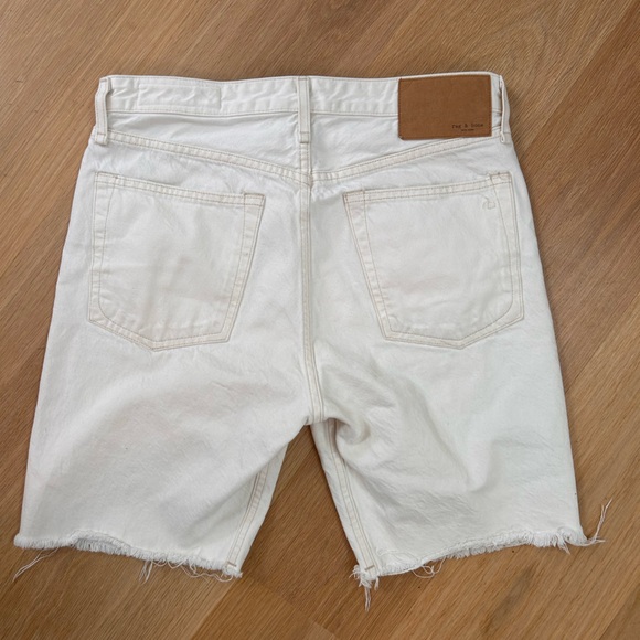 Rag and bone off white denim shorts - Picture 3 of 4